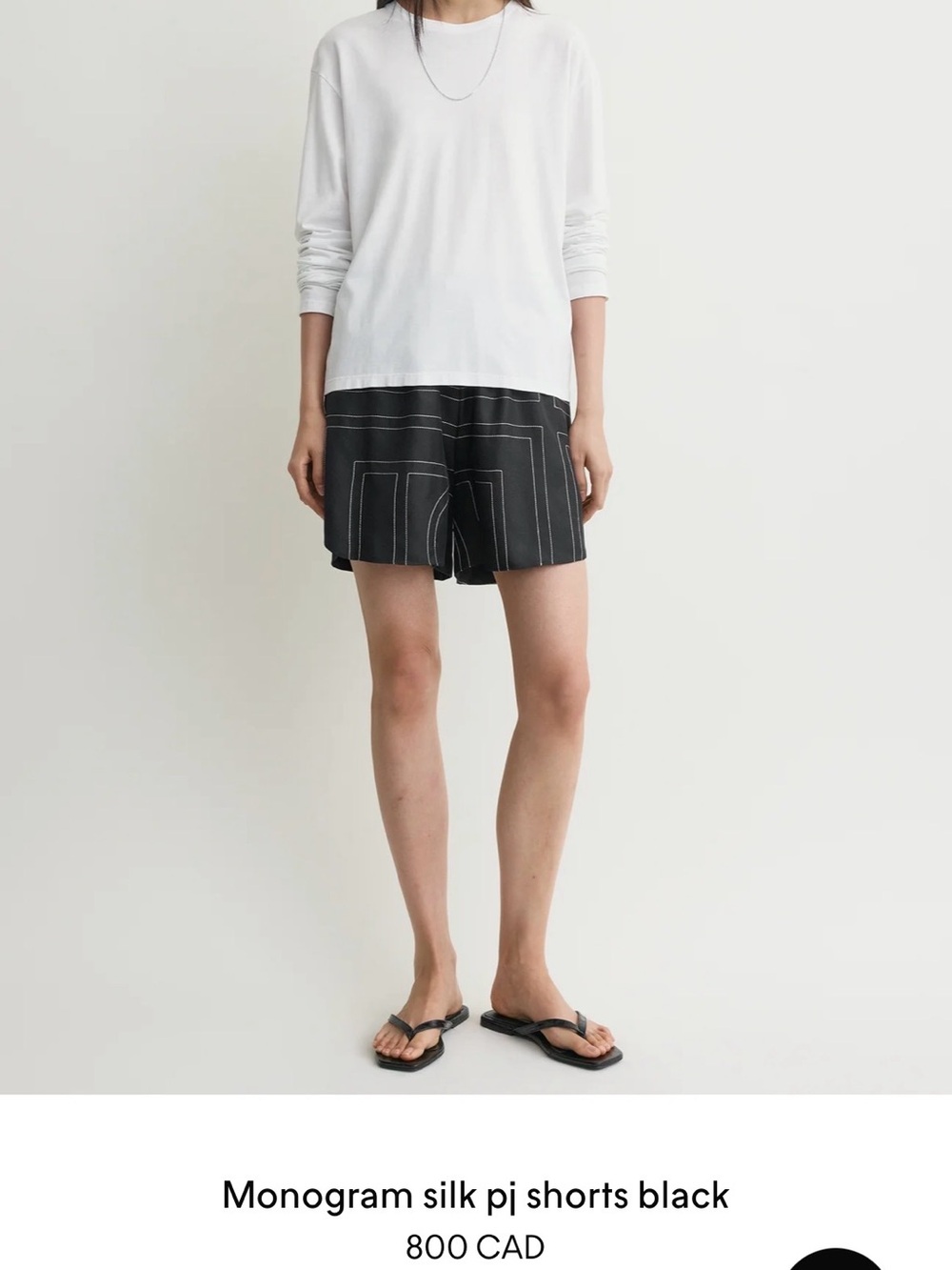 TOTEME Monogram Silk Shorts sz 38